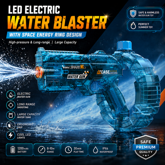 LED Electric Water Blaster - Space Energy Ring Design | High Pressure Long Range