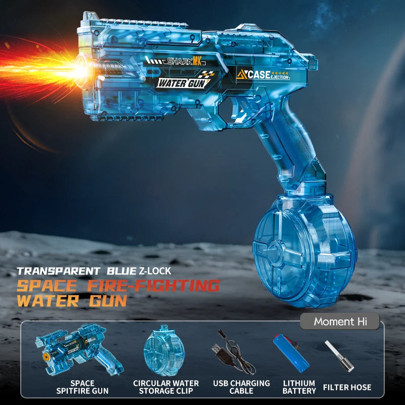 LED Electric Water Blaster - Space Energy Ring Design | High Pressure Long Range